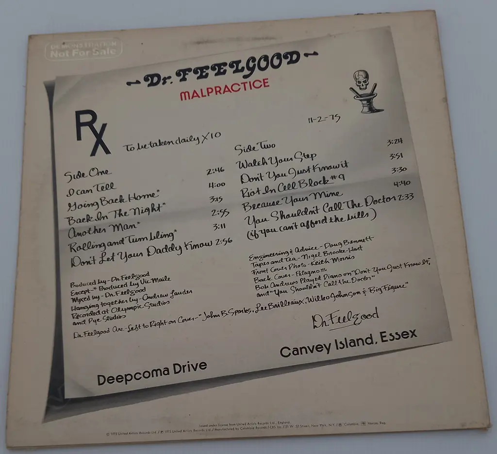 Dr. Feelgood, Malpractice Image 1++